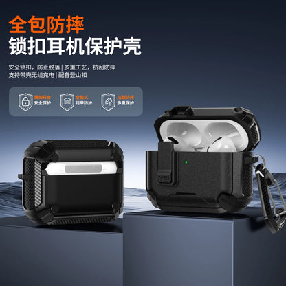 New Security Lock Case for Airpods Pro 3 Pro2 Pro 4 Cover TPU PC Phone Stand Design Protective Cases Fundas Earphone Accessories